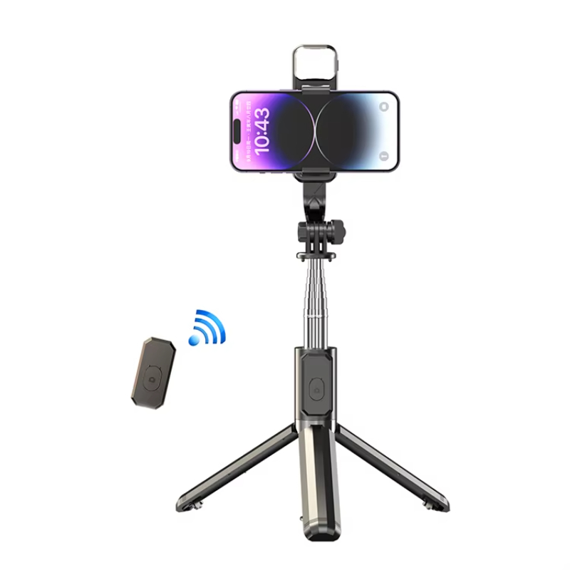 Flexible Selfie Stick Tripod Mini 360 Degree Selfie Stick Handheld Telescopic Fill Light Selfie Stick
