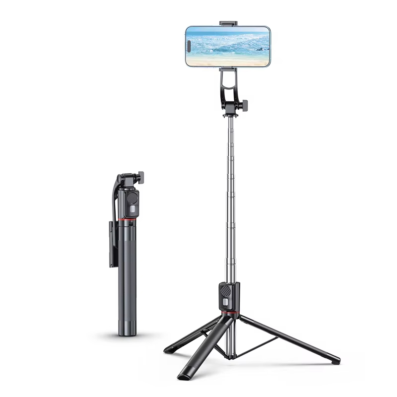 Factory Supply Selfie Stick Intergrated Tripod Stand with Wireless Remote for Mobile Phone