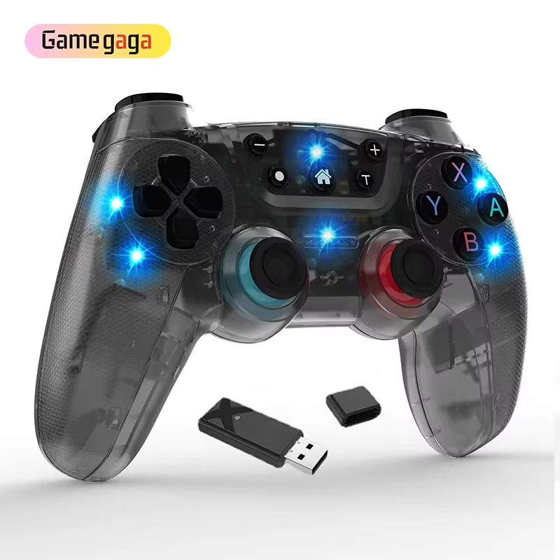 Yo CM-615 Transparent Design 057 BT Wireless Gamepad Controller For NS Android PC P3 Joystics Game Controllers
