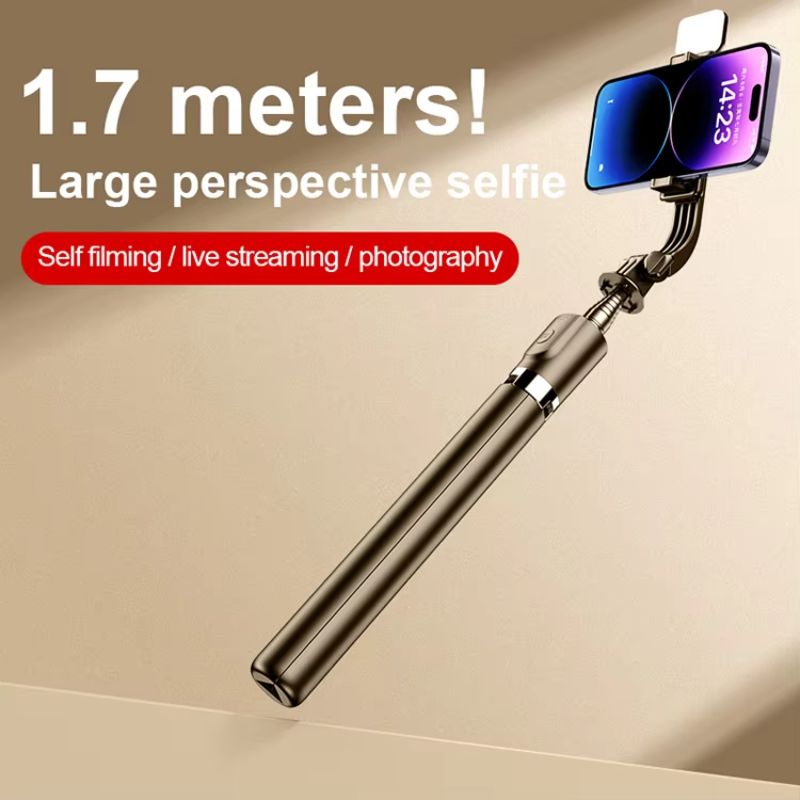 Mobile Phone Tripod Selfie Stick with Wireless Remote Control Expandable Mobile Phone Holder