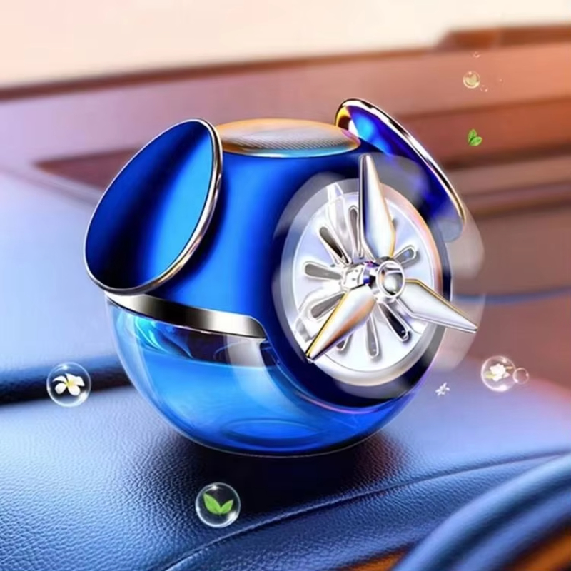 2023 New Solar Natural perfume Seat Liquid Essential Oil Automobile Solar Fan Air Refresher