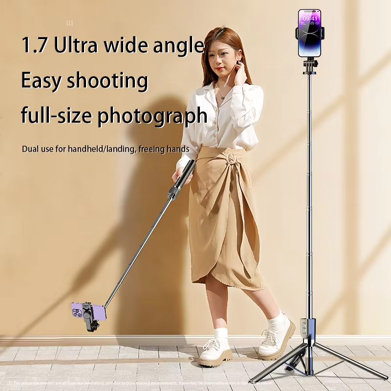Wholesale Portable Stainless Steel Selfie Stick Telescopic Design Lightweight Wireless Remote Control Shutter Rotatable-Low