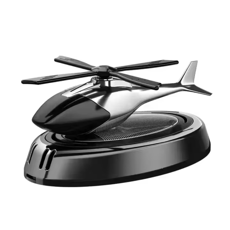Car dashboard perfume accessories fighter fragrance liquid essential oil perfume car solar helicopter air freshener