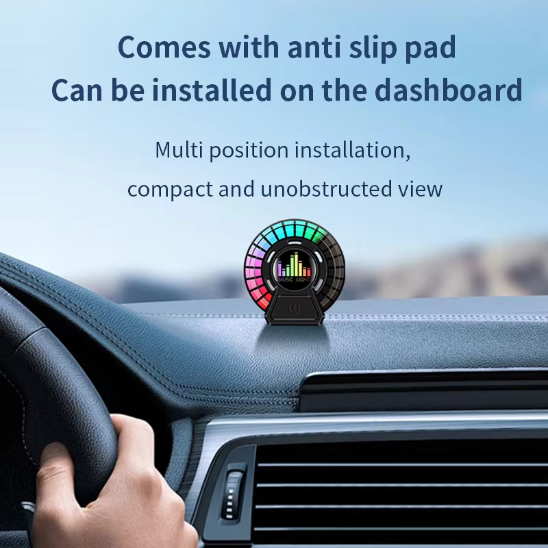 Car mounted aroma voice pickup atmosphere light Car perfume air outlet Music rhythm light Air freshener