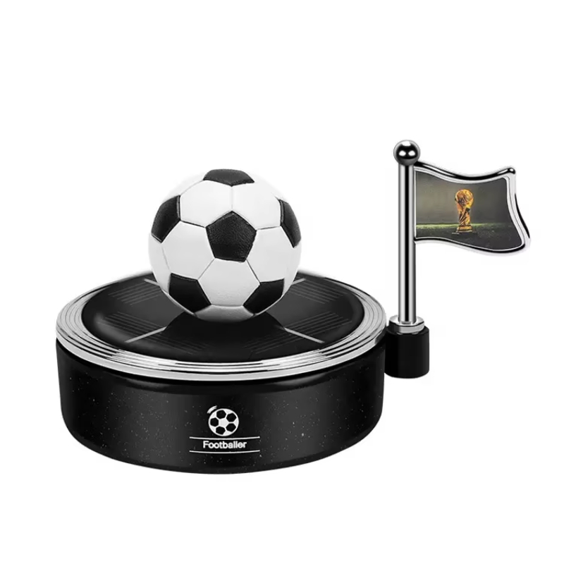 Customized auto solar auto rotating soccer liquid perfume car solar soccer flag Air freshener