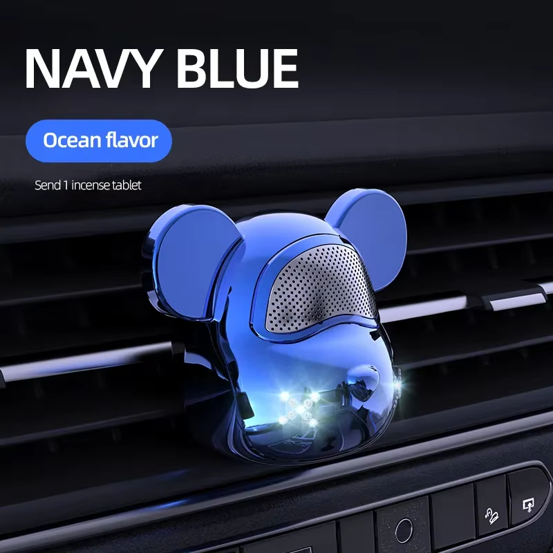 Factory direct selling car outlet dog head perfume aromatherapy essential oil small dog head air freshener perfume