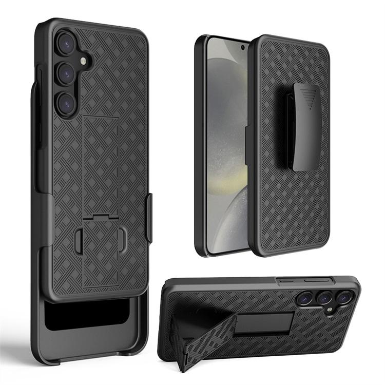 PC Armor Black Belt Clip Stand Holster Combination Phone Case for Samsung Galaxy S24 FE