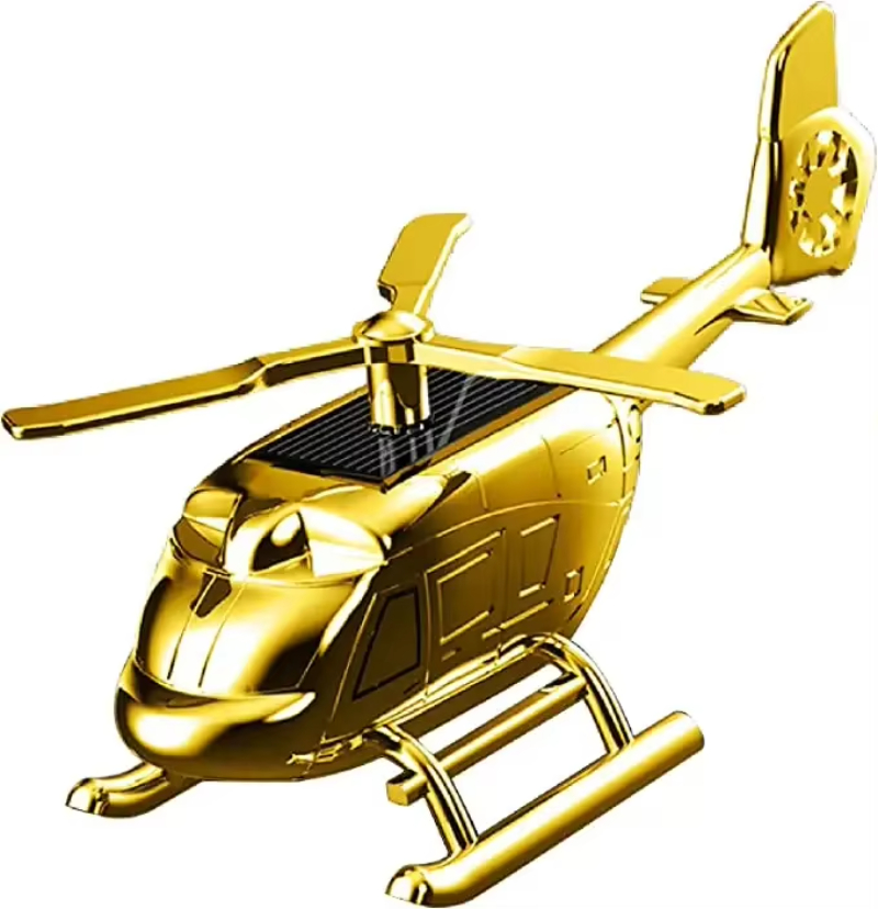 New All Metal Car Solar Aircraft perfume Aromatherapy Accessories Car Zinc Alloy Solar Helicopter perfume Air Refresher