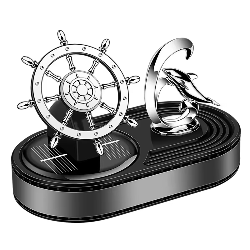 Vehicle mounted solar aromatherapy device Solar helmsman Dolphin perfume seat vehicle mounted air purifier