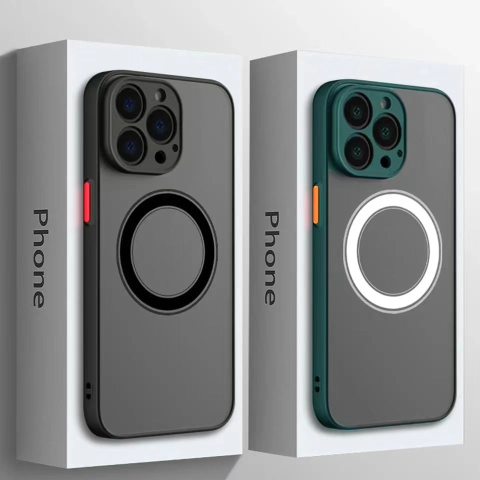 Matte Phone Case for IPhone 13 12 11 14 Pro Max Mini Luxury Magnetic Shockproof Case for IPhone X XS Max XR 15 7 8 Plus SE