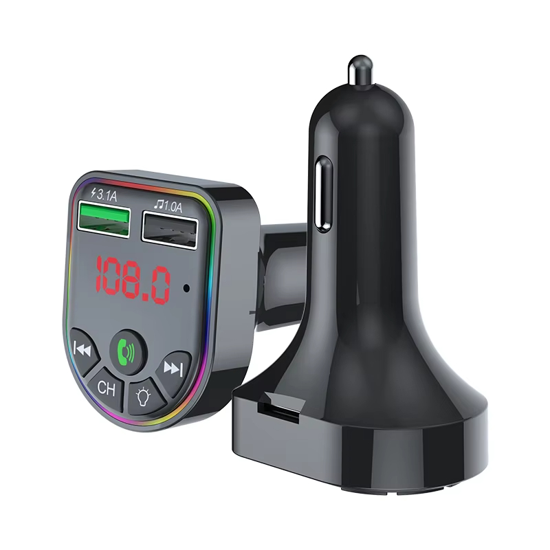 F5 color lighting 3.1 AUSB car charger BT5.0 hands-free call Bluetooth MP3 player FM transmitter