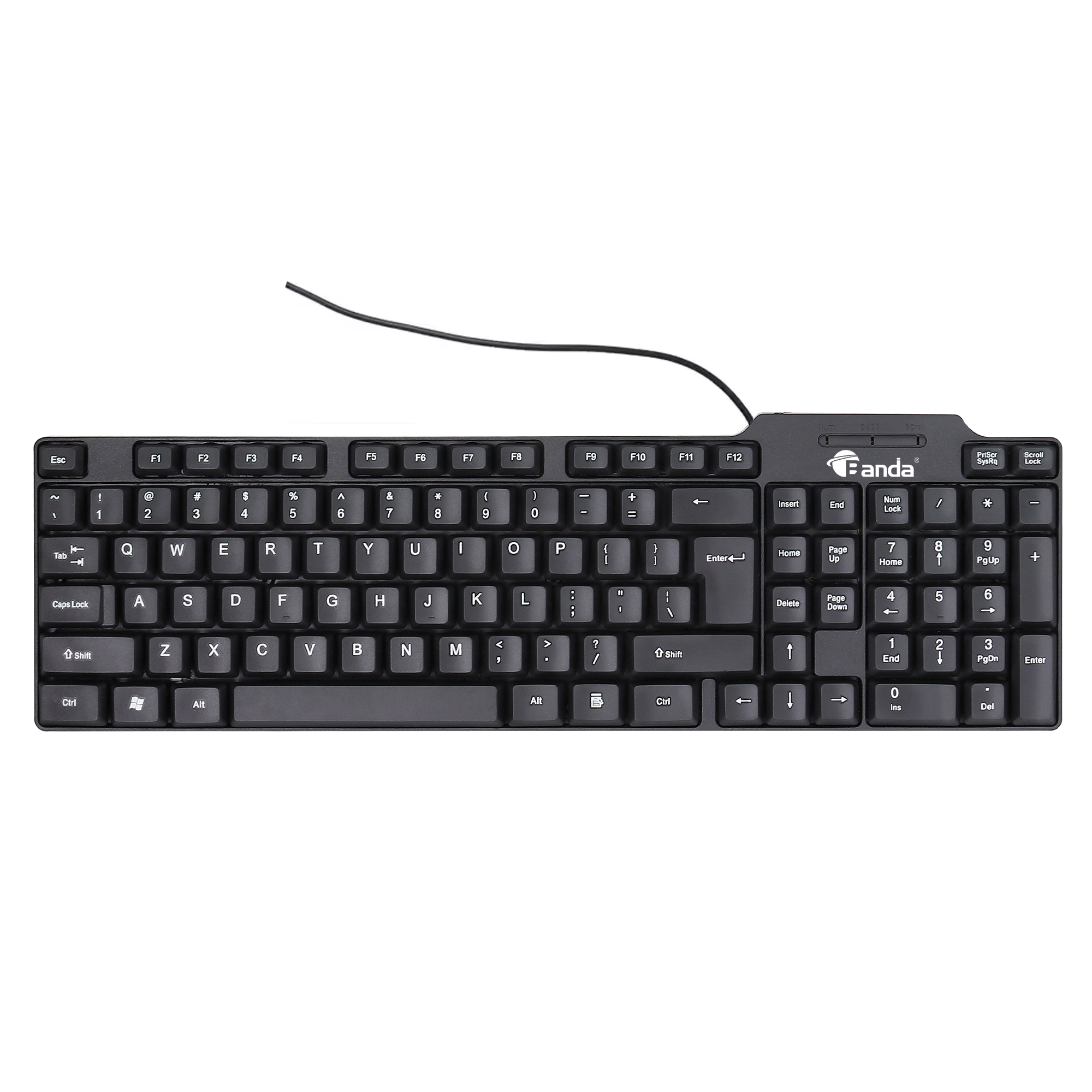 Factory Wholesale Best Cheap Business Wired USB Keyboard 104 Keys Ergonomic Typing Chocolate Waterproof Keyboard