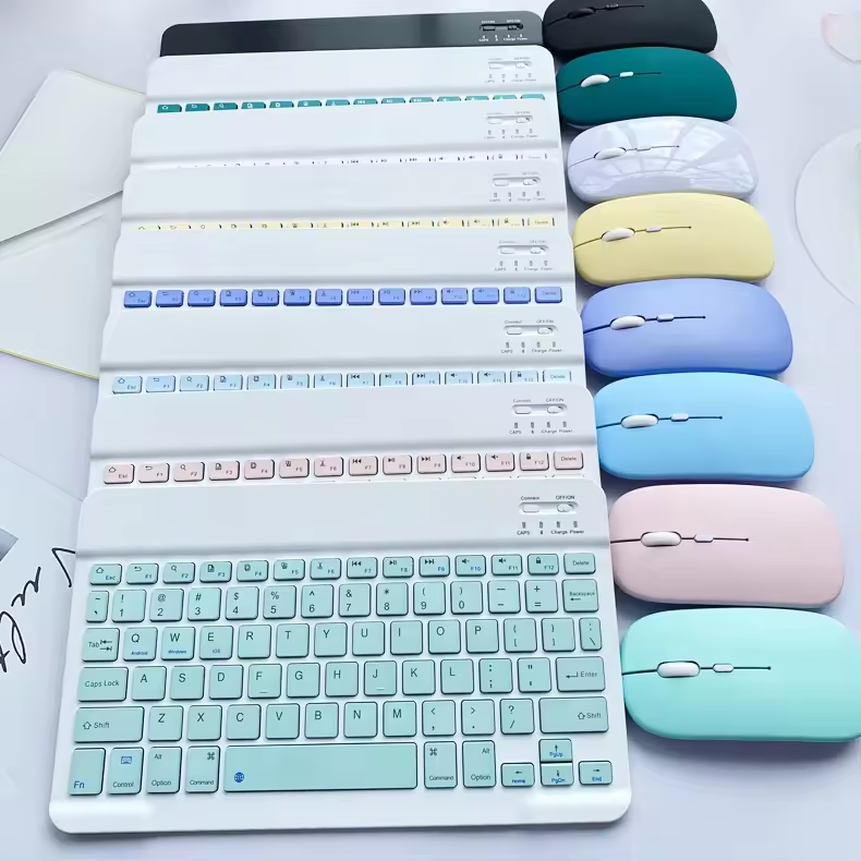 Customized Portable Rechargeable Mini Wireless Keyboard and Mouse Combo For Android IOS Windows Tablet Smart Phone Tablet