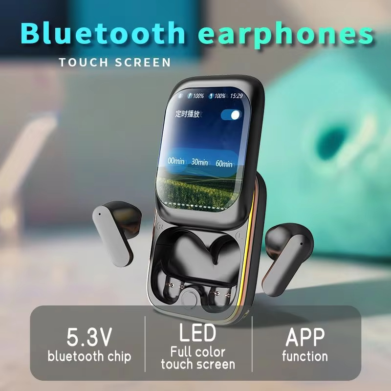 TWS Sport Stereo Earphones Wireless Noise Cancelling Design Earbuds Portable Bluetoest v5.3 Headphones for Work Outdoor