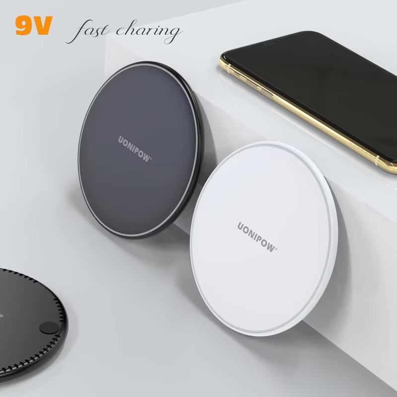 15W 10W Qi Wireless Charger Pad Ultra thin LED light quick charging portable wireless phone charger for iPhone 11 12 pro
