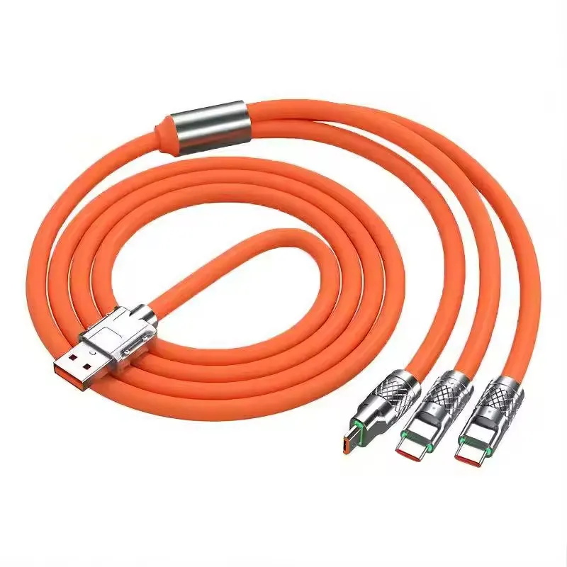 USB OEM Private Label Phone Charger 120W Multi Charging Cable 3 In 1 For Iphone