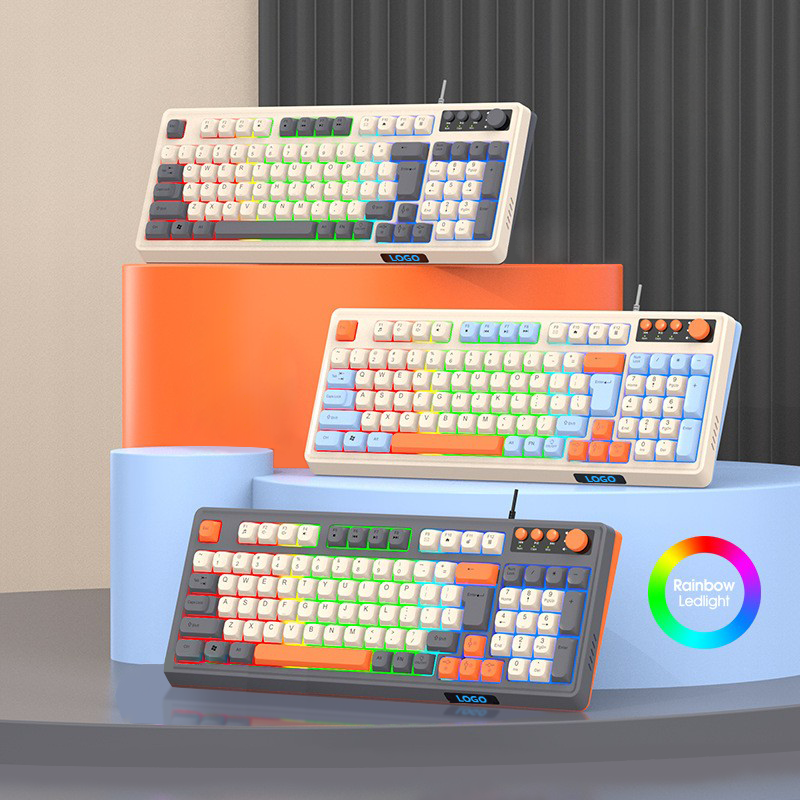 Gaming Wired Keyboard Fashion Wired USB Luminous Office Gaming Keyboard