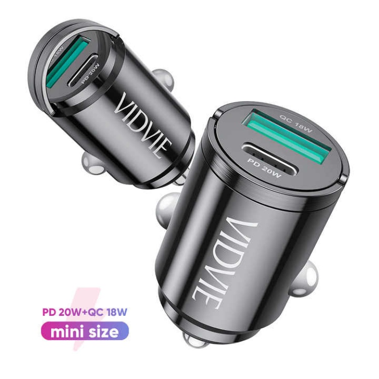 VIDVIE CC522C-T 20W Fast Charging Car Phone Charger Adapter