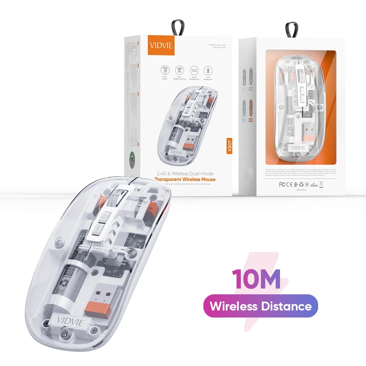 VIDVIE KB07 2.4G+Bluetooth dual-mode wireless mouse