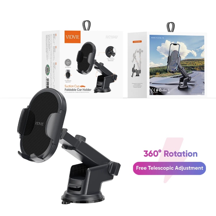 VIDVIE HC1547 Suction Cup Foldable Car Holder