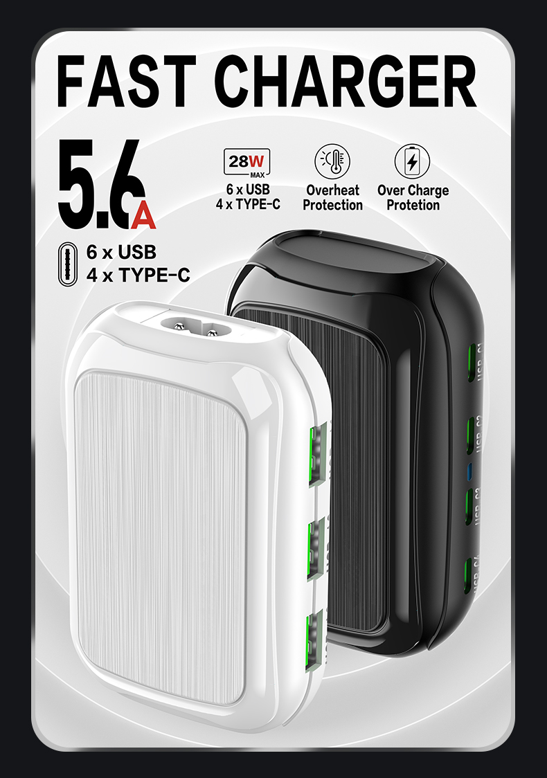 UDS--USB socket multi-slot fast charging